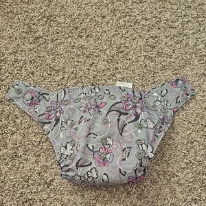 Grovia Hybrid Diaper In Gray Floral.